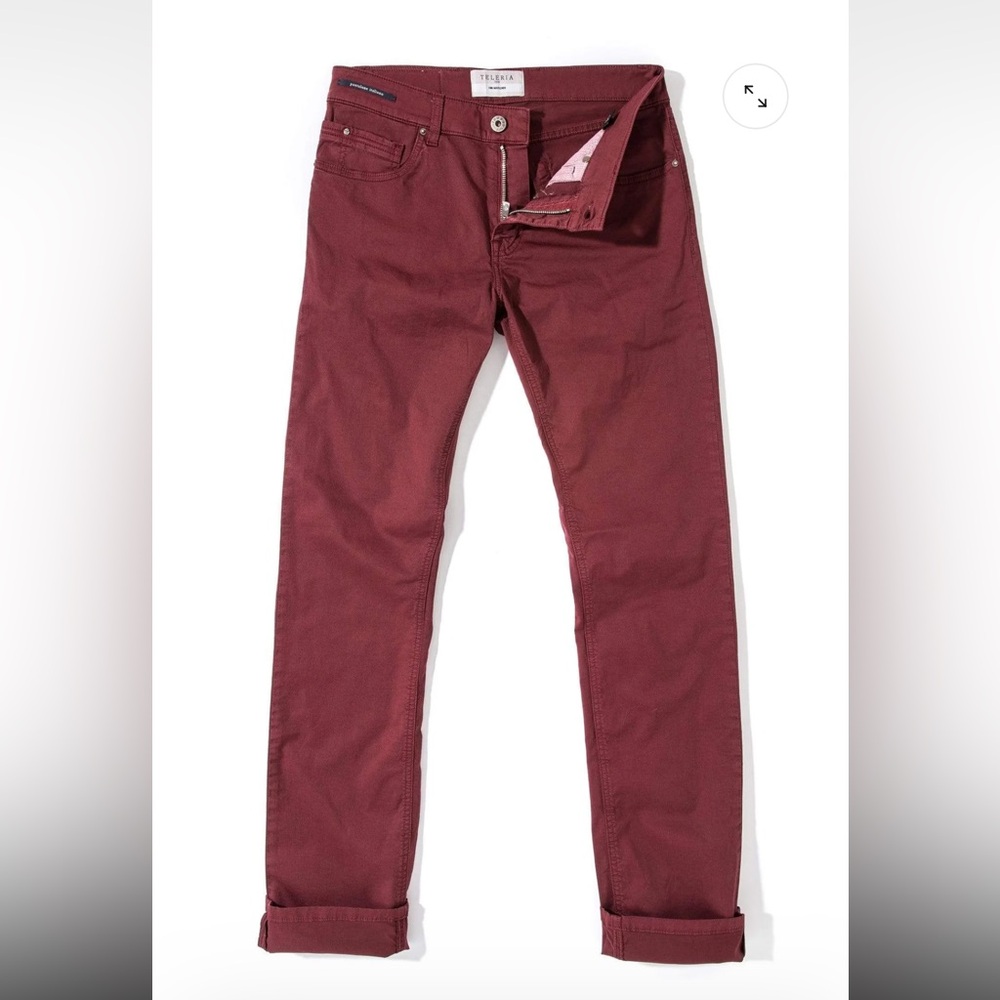 Teleria Zed Italia Men’s Pants Fowler Ultralight Performance Pants Bordeaux 38
